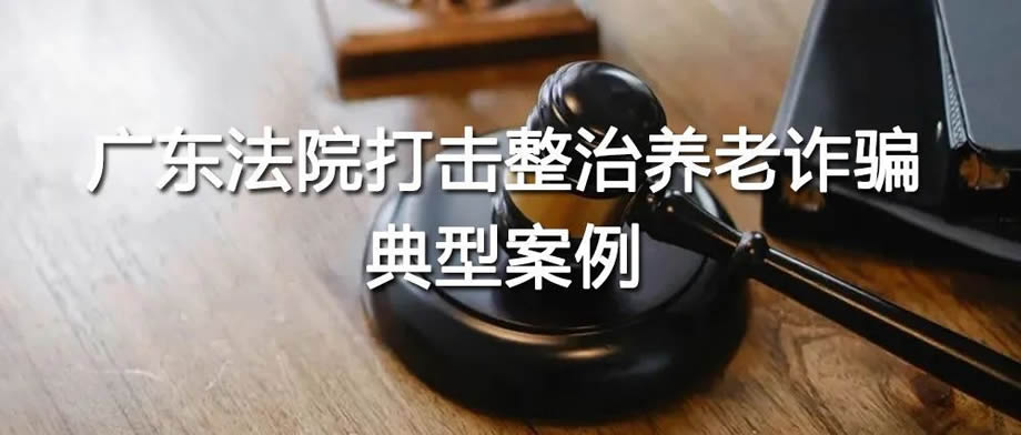 广东法院发布打击整治养老诈骗典型案例